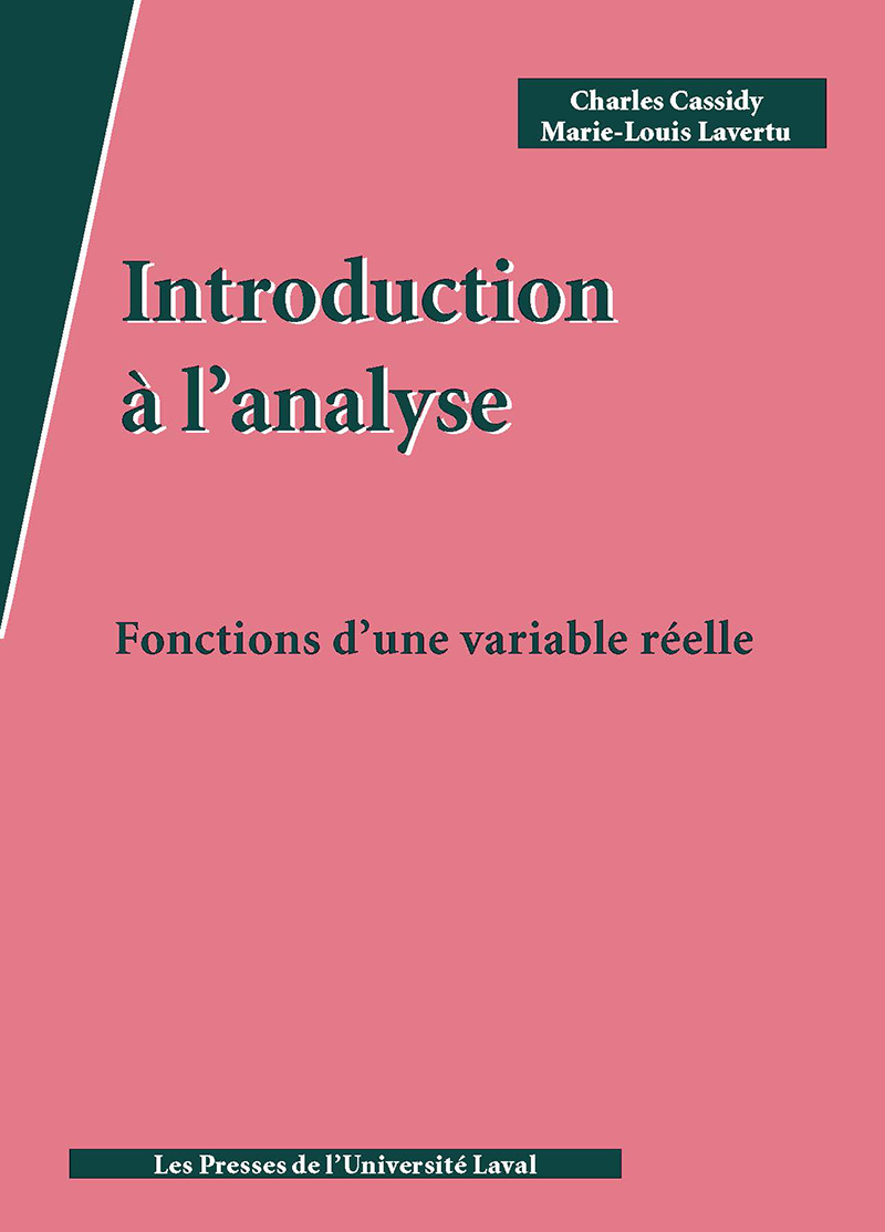 Introduction à l'analyse. Fonctions d'une variable réelle
